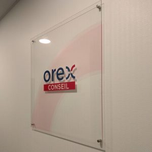 Signalétique - Plaque décorative du cabinet comptable Orex